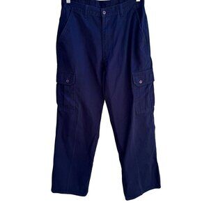 LA Gate Vintage Y2K Navy Mens Side‎ Pockets JNCO Style Utility Cargo Baggy Pants
